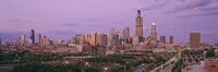 View Of A Cityscape At Twilight, Chicago, Illinois, USA Fine Art Print