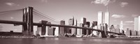 Brooklyn Bridge, Hudson River, NYC, New York City, New York State, USA Fine Art Print