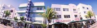 Low angle view of buildings in a city, Miami Beach, Florida, USA Fine Art Print