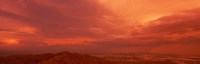 Storm clouds over mountains at sunset, South Mountain Park, Phoenix, Arizona, USA Fine Art Print