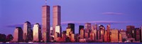 Manhattan skyline with the Twin Towers, New York City, New York State, USA Fine Art Print