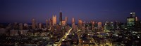 Chicago Skyline at Night Fine Art Print