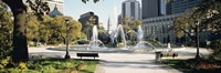 Fountain in a park, Swann Memorial Fountain, Logan Circle, Philadelphia, Philadelphia County, Pennsylvania, USA Fine Art Print