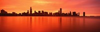 USA, Illinois, Chicago, sunset Fine Art Print