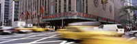Cars in front of a building, Radio City Music Hall, New York City, New York State, USA Fine Art Print