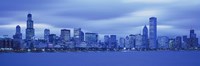 Chicago Skline at Dusk (blue) Fine Art Print