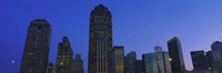 Low angle view of buildings at dusk, Dallas, Texas, USA Fine Art Print