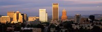Cityscape at sunset, Portland, Multnomah County, Oregon, USA Fine Art Print