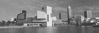 Buildings at the waterfront, Rock And Roll Hall of Fame, Cleveland, Ohio, USA by Panoramic Images - 36" x 12"