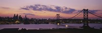 Bridge across a river, Ben Franklin Bridge, Philadelphia, Pennsylvania, USA Fine Art Print