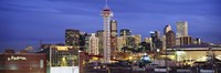 Denver skyline at dusk, Colorado Fine Art Print
