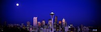 Moonrise, Seattle, Washington State, USA Fine Art Print