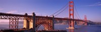 Suspension bridge at dusk, Golden Gate Bridge, San Francisco, Marin County, California, USA Fine Art Print