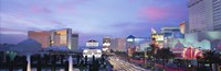 Dark Blue Sky with Pink Coulds Over Las Vegas Fine Art Print