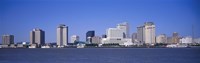 Buildings at the waterfront, Mississippi River, New Orleans, Louisiana Fine Art Print