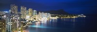 Buildings On The Waterfront, Waikiki, Honolulu, Oahu, Hawaii, USA Fine Art Print