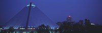 Night The Pyramid and Skyline Memphis TN USA Fine Art Print
