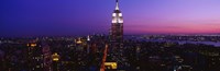 Empire State building at night, New York NY Fine Art Print