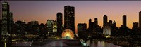 Chicago skyline Lit Up at Night Fine Art Print
