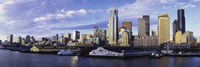 City at the waterfront, Seattle, Washington State, USA Fine Art Print