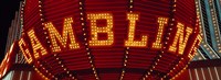 Close-up of a neon sign of gambling, Las Vegas Fine Art Print