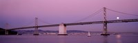 Suspension bridge over a bay, Bay Bridge, San Francisco, California, USA Fine Art Print