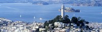 San Francisco and Alcatraz Island by Panoramic Images - 36" x 12"