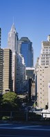 Low angle view of Manhattan skyscrapers, New York City Fine Art Print