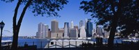 Skyscrapers on the waterfront in Manhattan, New York City Fine Art Print