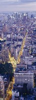 Aerial View of Traffic Through Manhattan (vertical) Fine Art Print