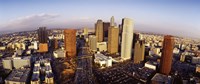 High angle view of the Financial District, Los Angeles, California, USA Fine Art Print