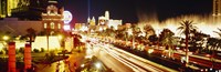 Buildings in a city lit up at night, Las Vegas, Nevada by Panoramic Images - 36" x 12" - $34.99