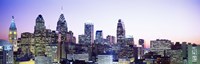Philadelphia Lit Up At dusk Fine Art Print