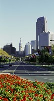 Buildings in a city, Benjamin Franklin Parkway, Philadelphia, Pennsylvania, USA Fine Art Print