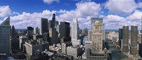 Aerial view of a river, Chicago River, Chicago, Illinois, USA Fine Art Print