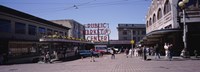 Group of people in a market, Pike Place Market, Seattle, Washington State, USA Fine Art Print
