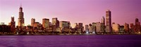 Skyline At Sunset, Chicago, Illinois, USA Fine Art Print