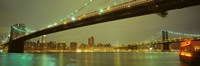 USA, New York, Brooklyn and Manhattan Bridges Fine Art Print