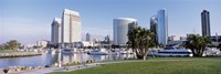 Panoramic View Of Marina Park And City Skyline, San Diego, California, USA Fine Art Print