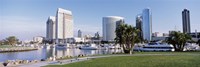 Panoramic View Of Marina Park And City Skyline, San Diego, California, USA by Panoramic Images - 36" x 12"