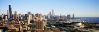 Colorful View of Chicago from the Sky Fine Art Print