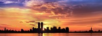 US, New York City, skyline, sunrise Fine Art Print