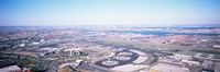 USA, New Jersey, Newark Airport, Aerial view with Manhattan in background Fine Art Print