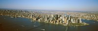USA, New York, New York City, Aerial view of Lower Manhattan Fine Art Print