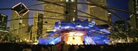 USA, Illinois, Chicago, Millennium Park, Pritzker Pavilion, Spectators watching the show Fine Art Print
