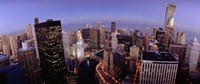 USA, Illinois, Chicago, Chicago River, High angle view of the city Fine Art Print