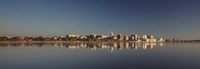 USA, Wisconsin, Madison, Lake Monona, City on a waterfront Fine Art Print