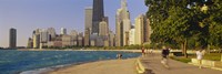 Group of people jogging, Chicago, Illinois, USA Fine Art Print