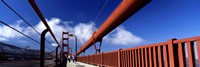 Tourist Walking On A Bridge, Golden Gate Bridge, San Francisco, California, USA Fine Art Print