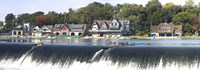 Boathouse Row at the waterfront, Schuylkill River, Philadelphia, Pennsylvania Fine Art Print